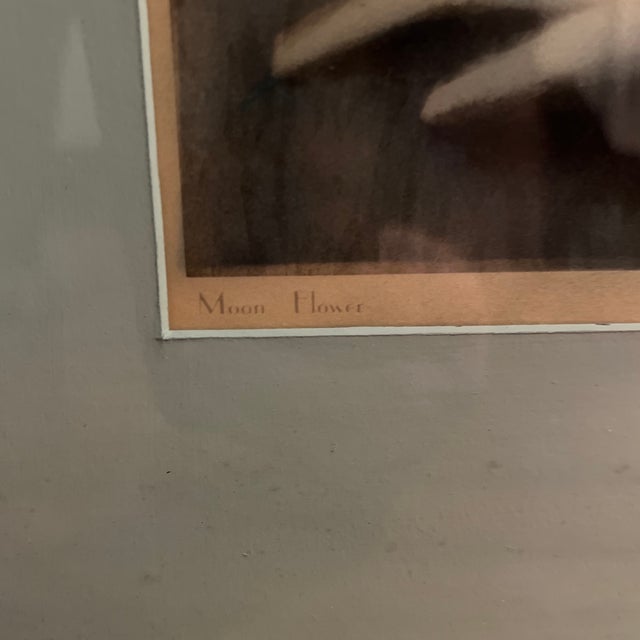 1930s Lithograph by William A.Reynolds Jr. Quaintance Made in 1938 Titled Moon Flower Framed For Sale - Image 5 of 9