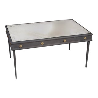 Zinc and Brass Medallion Coffee Table For Sale
