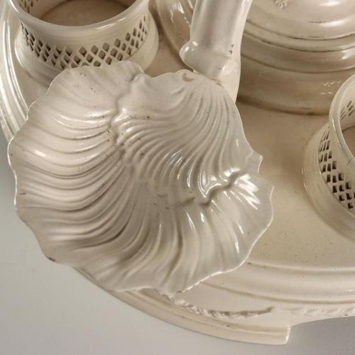 Antique Plat de Ménage Centerpiece in Earthenware, Italy, 19th Century For Sale - Image 9 of 15