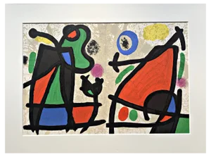 Joan Miro, Composition for Derriére Le Miroir No. 186, 1970, Original Color Lithograph