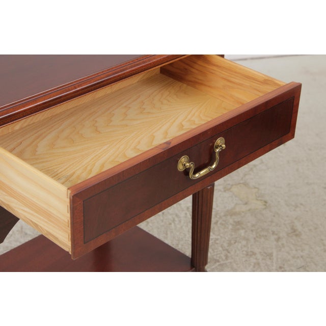 Wood Pair of Ethan Allen Cherry Nightstands For Sale - Image 7 of 18