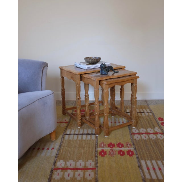 1960s Oak and Ceramic Side Table Attributed to Henning Kjærnulf For Sale - Image 11 of 11