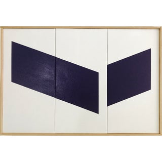 Jason Trotter Original Acrylic Painting "Purple Disjointed Triptych JET0469" For Sale