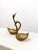 Mid 20th Century Pair of Vintage Brass Swan Figurines Decorative Statues McM, Postmodern Decor For Sale - Image 5 of 6