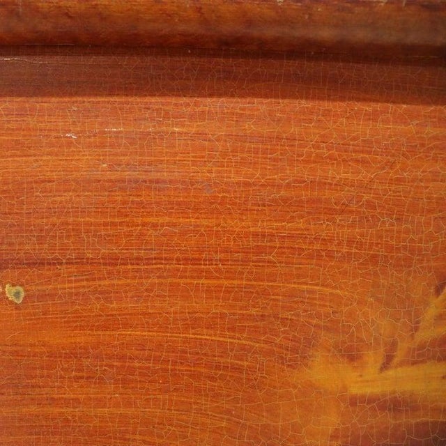 Primitive Grain Painted Soft Wood Blanket Chest With Turnip Feet 19th Century For Sale - Image 9 of 16