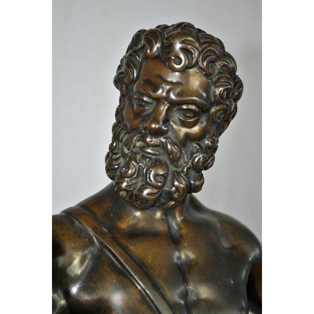 French Hercules Sculpture, Bronze For Sale - Image 3 of 7