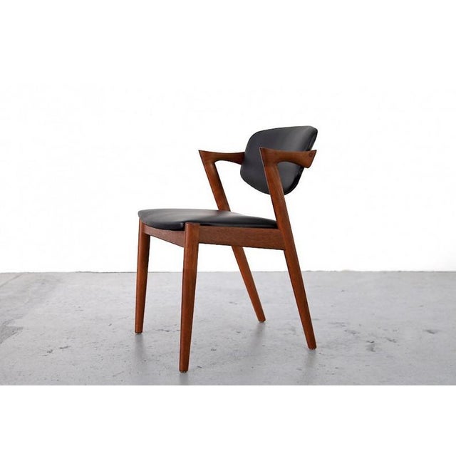 Mid-Century Modern Kai Kristiansen No. 42 Chairs in Teak - A Set of 4 For Sale - Image 3 of 6
