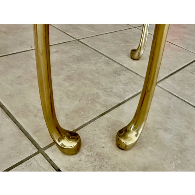 Italian Rectangular 2-Tier Brass End or Side Table For Sale - Image 11 of 15