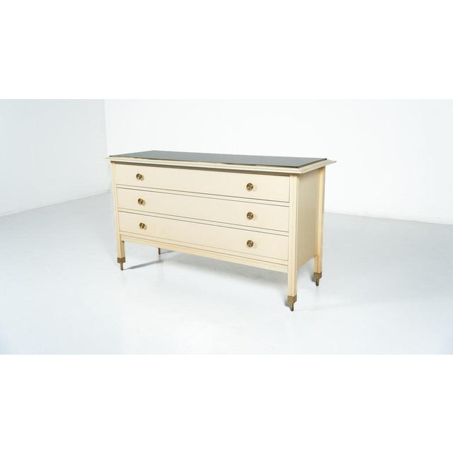 White Chest of Drawers by Carlo de Carli, Italy, 1960s This piece is attributed to the mentioned designer/maker. It has no...
