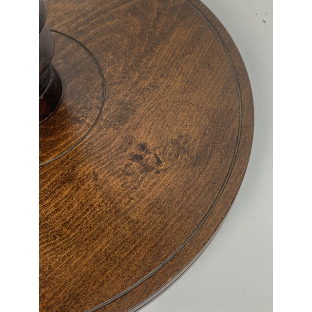Mid-Century Brutalist French Wood Turned Winepress Side Table in the style of Charles Dudouyt, 1950s For Sale - Image 6 of 13