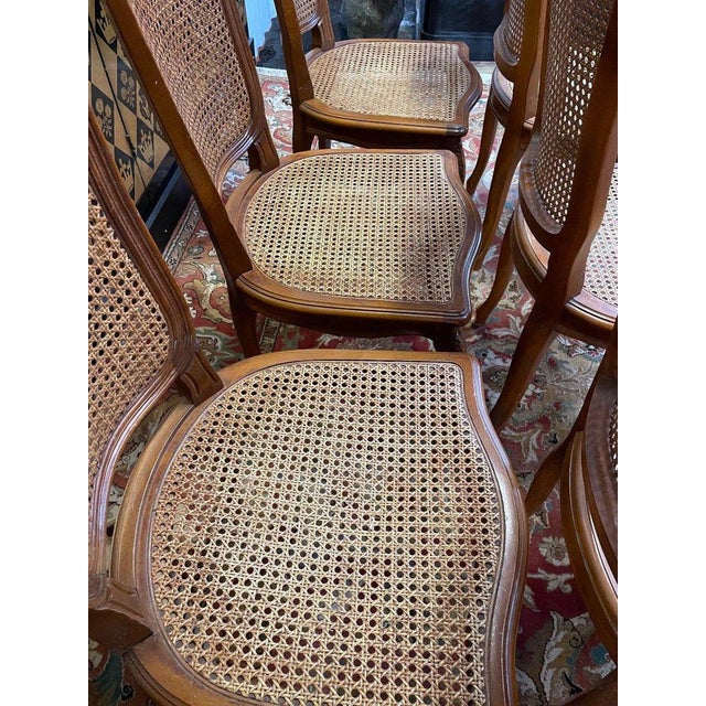Louis XV Cane Chairs, Set of 6 For Sale - Image 3 of 11