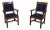 Pair Stickley Arts & Crafts Upholstered Armchairs For Sale