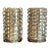 John Richard Woven Brass and Glass Candle Holders, a Pair For Sale