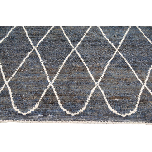 Moroccan Hand Knotted Wool Rug, 8'5"x9'8" For Sale - Image 4 of 6