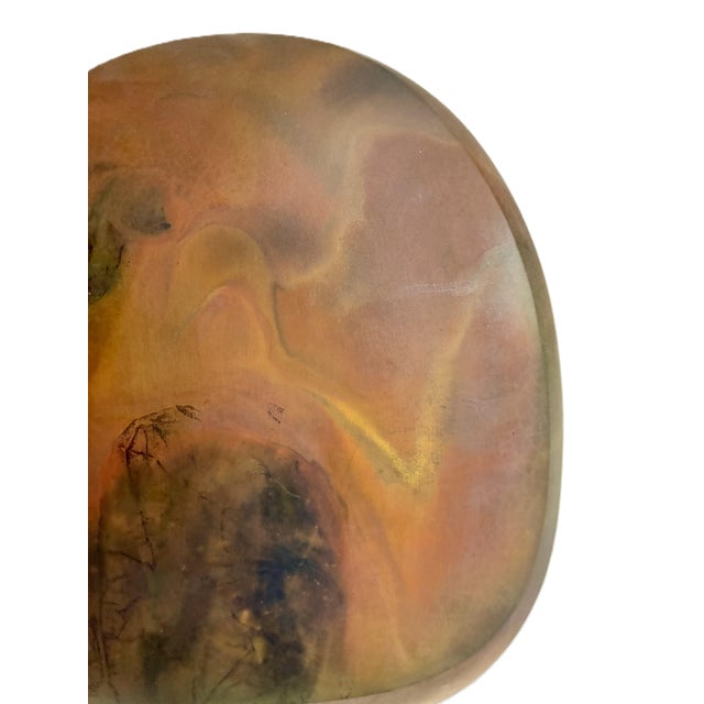 Signed Limited Edition Tony Evans Raku Brown Art Studio Pottery Vase / 1980s Monumental Ceramic Decorative Vessel For Sale In Cleveland - Image 6 of 15