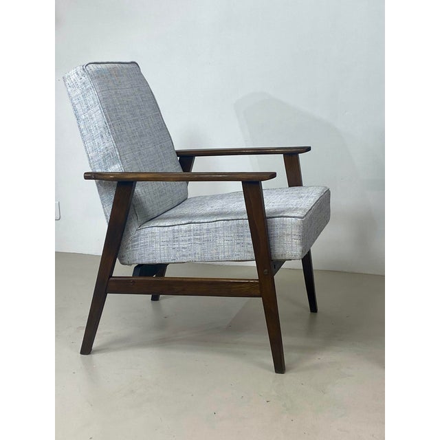 Pair of 300-190 armchairs designed by Henryk Lis. Produced in the 1970s at the Bystrzyckie furniture factory. Their...