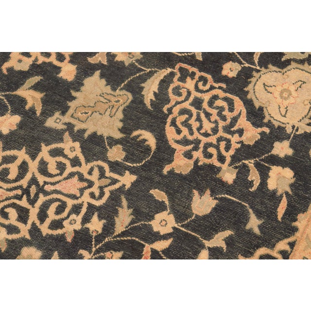 1990s Boho Chic Charcoal/Tan Wool Rug - 7'11'' X 10'1'' For Sale - Image 5 of 10