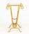 Hollywood Regency Mirrored Gilt Brass Side Table For Sale In New York - Image 6 of 8