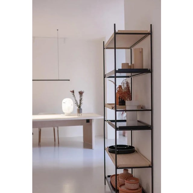 High Walnut and Black Tray Shelf II by Hanne Willmann For Sale - Image 11 of 12