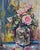Contemporary Svitlana Tkachuk Rose Still Life Original Painting Oil on Canvas For Sale - Image 3 of 14