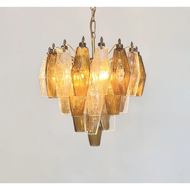 Mid-Century Modern Murano Poliedri Chandelier by Carlo Scarpa, 1990s For Sale - Image 3 of 18
