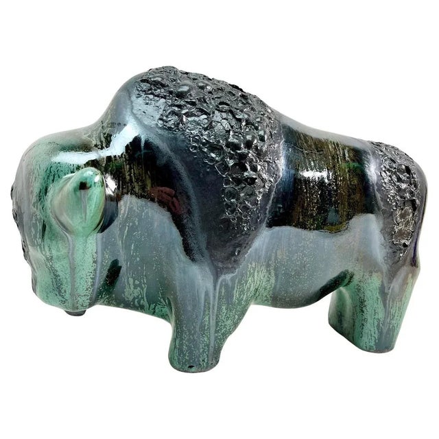 Buffalo Figurine by Otto Gerharz for Otto Keramik For Sale - Image 12 of 12