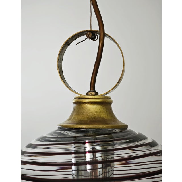 Mid-Century Modern Murano Blown Glass Pendant Lamp from Design Italia, 1970 For Sale - Image 3 of 18