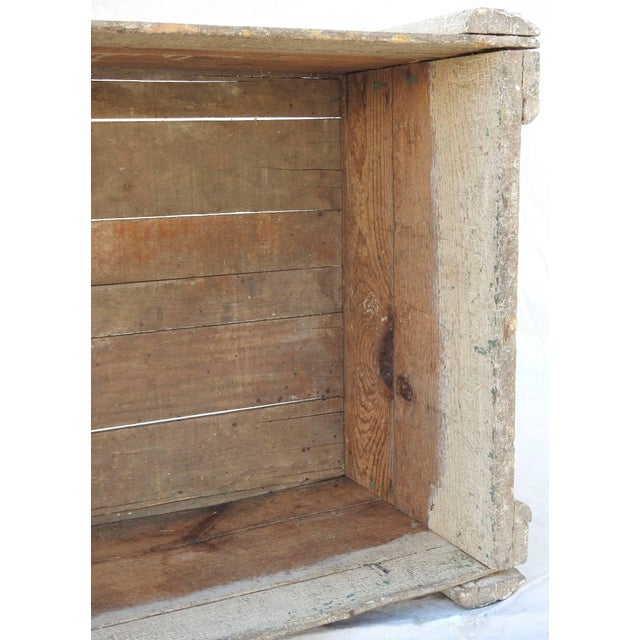 Primitive Painted Wood Firewood Box For Sale - Image 11 of 13