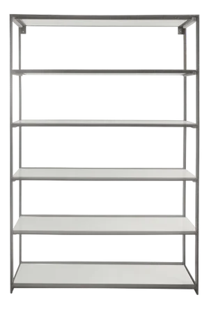 Hawthorn Black Scribed Bookshelf With White Marble From Ben Soleimani