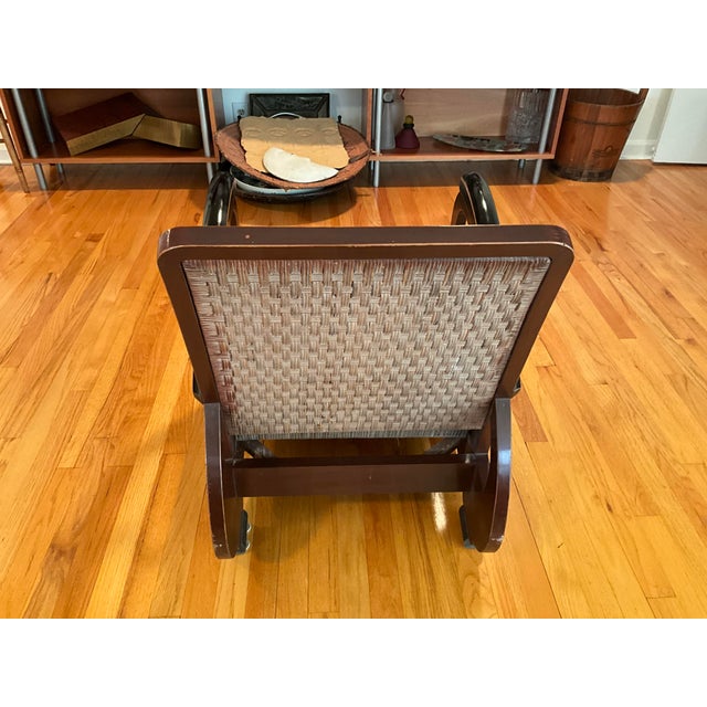 Art Deco Early 20th Century Imported Rare Teak Art Deco Teardrop Loveseat & Chair For Sale - Image 3 of 18