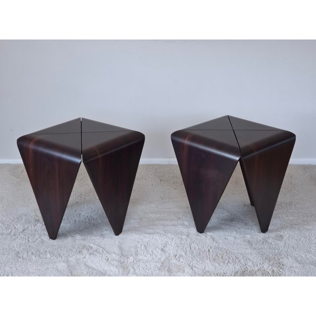 Rosewood Petalas Side Tables from Jorge Zalszupin, Set of 2 For Sale - Image 17 of 18