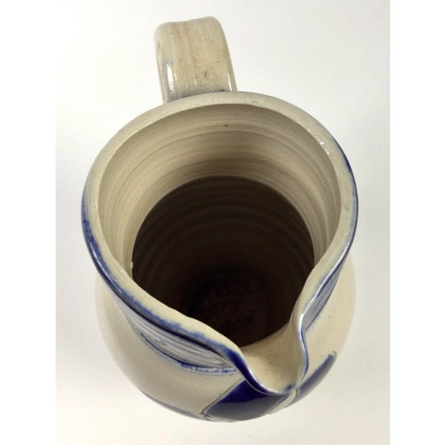 Hand Thrown Clay Cobalt Mini Pitcher For Sale - Image 9 of 13