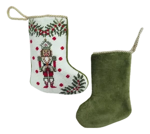 Nutcracker Needlepoint Stocking, Large