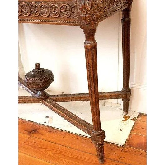 Late 18th Century Louis XVI Marble Top Console Table For Sale - Image 4 of 8