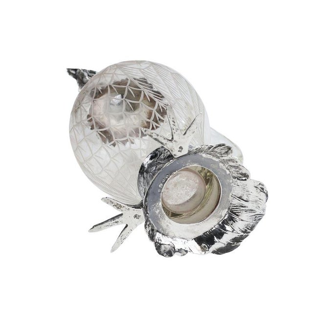 Glass and Silver Rooster Jug from J.D. Schleissner Söhne, Hanau, Germany, Late 19th Century For Sale - Image 3 of 12