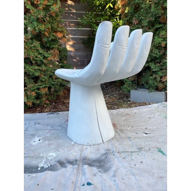 Wood 1970s Vintage Wooden Hand Chair – Sculptural Surrealist Art Seat For Sale - Image 7 of 10