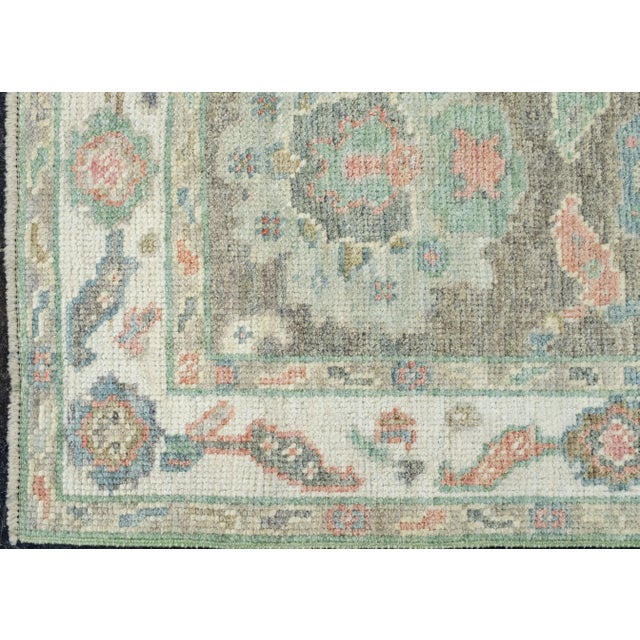 Turkish Oushak Runner Rug 2'4" x 7'10" #17549 For Sale In Houston - Image 6 of 8