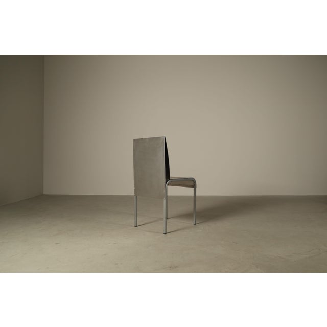 Postmodernist Stainless Steel Dining Chairs, 1980-1990, Set of 6 For Sale - Image 10 of 16