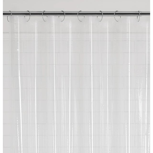 2020s Clear Shower Curtain Liner Anti-Bacterial Peva 70x71 Water Repellent Mainstays For Sale - Image 5 of 8