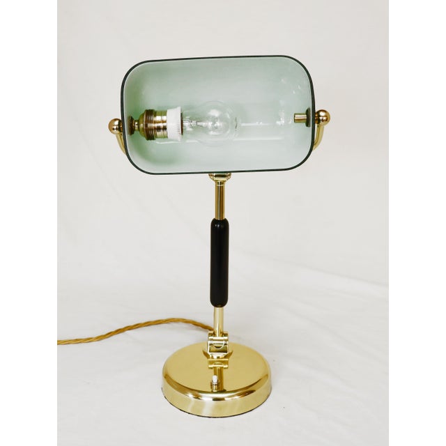 Brass and Glass Office Lamp, 1920s For Sale - Image 14 of 15