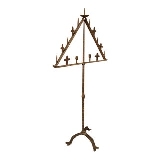 Antique Wrought Iron Torchiere From Italy, 18th Century For Sale