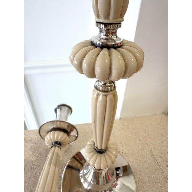 Dior Silverplate Candleholders For Sale - Image 11 of 12