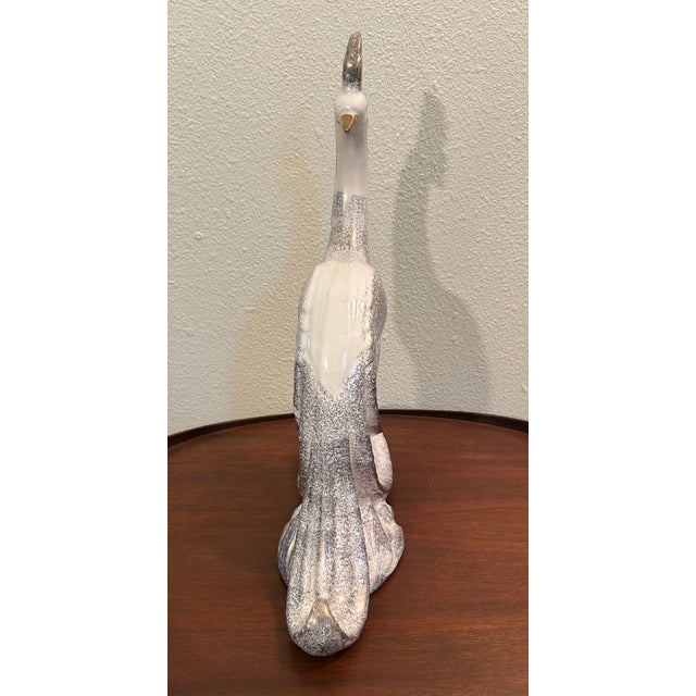 Hollywood Regency Vintage Hollywood Regency Large Ceramic Bird Figure 17.5" High For Sale - Image 3 of 5