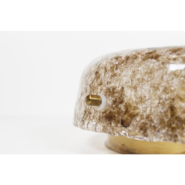 1970s Brass and Murano Glass Flush Mount from Hillebrand Lighting, 1970s For Sale - Image 5 of 10
