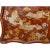 Chinese Brick Red Lacquer Golden Scenery Square Tray Display Art For Sale - Image 4 of 5