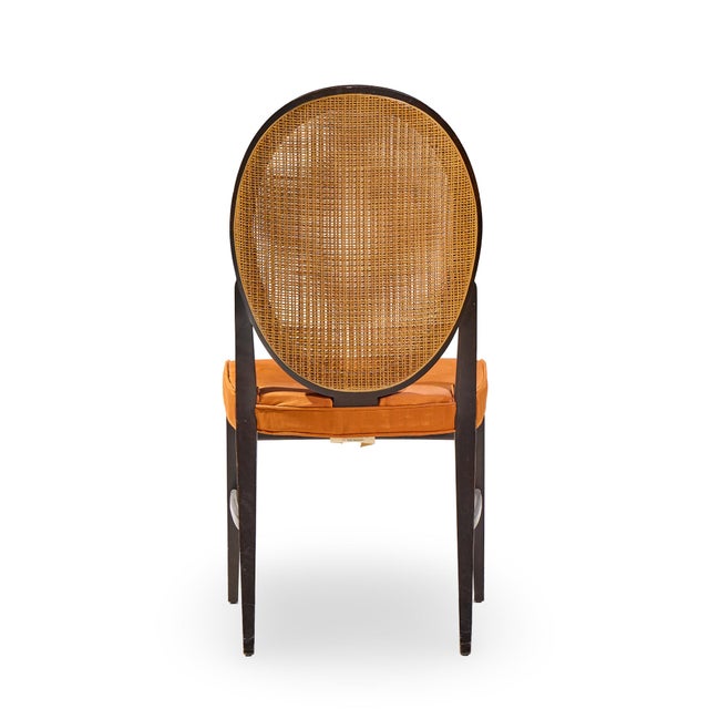 Brown Paul McCobb for Calvin Furniture Mid Century Double Cane and Mahogany Dining Chairs - Set of 6 For Sale - Image 8 of 18