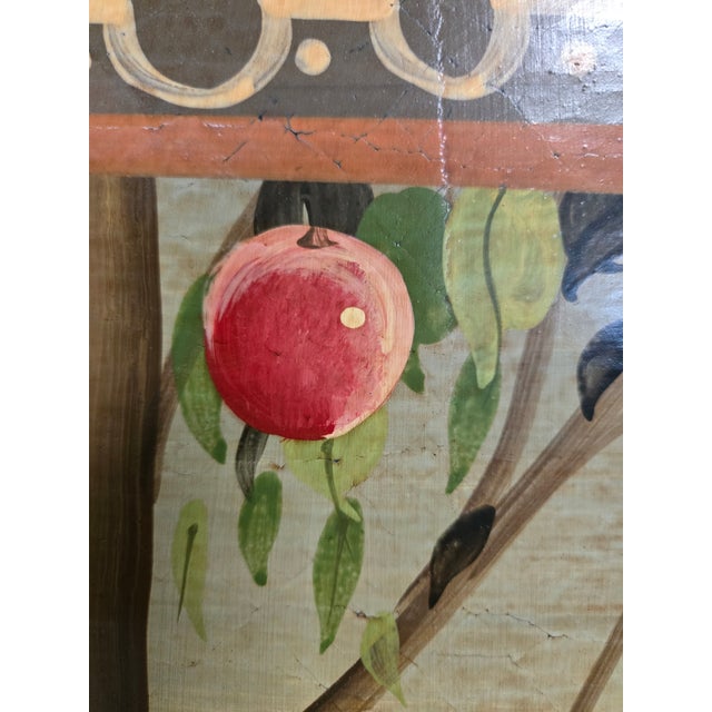 Late 20th Century Late 20th Century Beautiful Italian Hand Painted Folding Screen of Peasants For Sale - Image 5 of 18