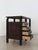 Small writing desk with side drawers in dark stained wood and metal, designed by Giuseppe Pagano Pogatschnig for Gino...
