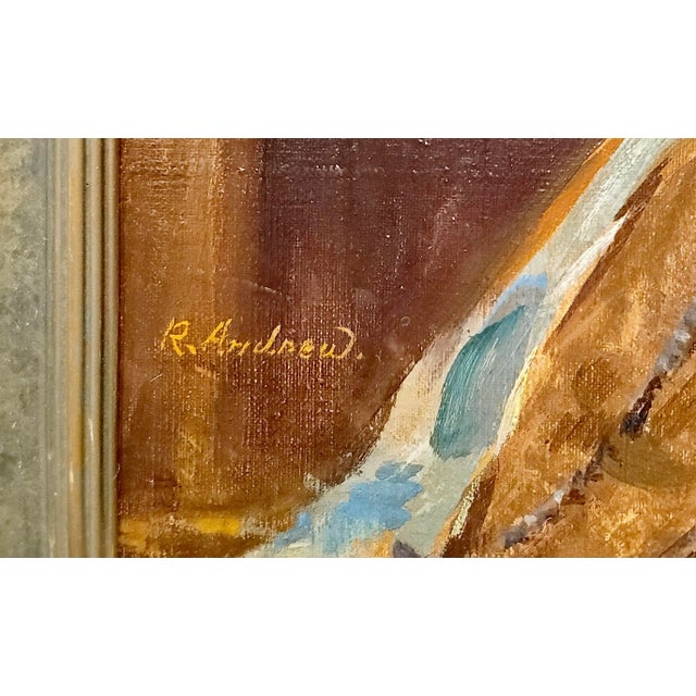 Printmaking Materials Richard Andrew -Portrait of an Irish Woman-Oil Painting C1910s For Sale - Image 7 of 10