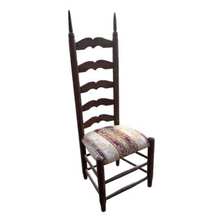 Vintage French Country Ladderback Chair For Sale